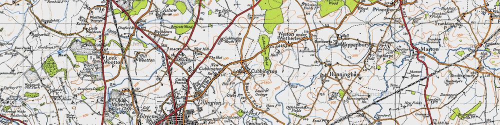 Old map of Cubbington in 1946