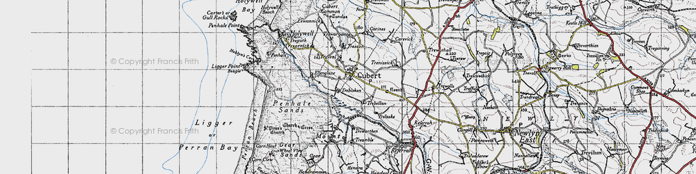 Old map of Cubert in 1946