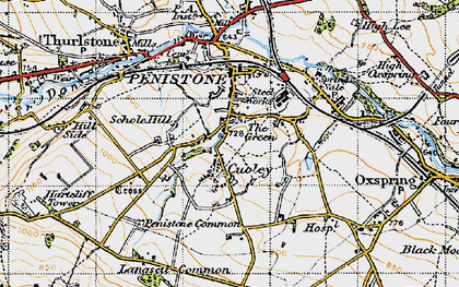 Old map of Cubley in 1947
