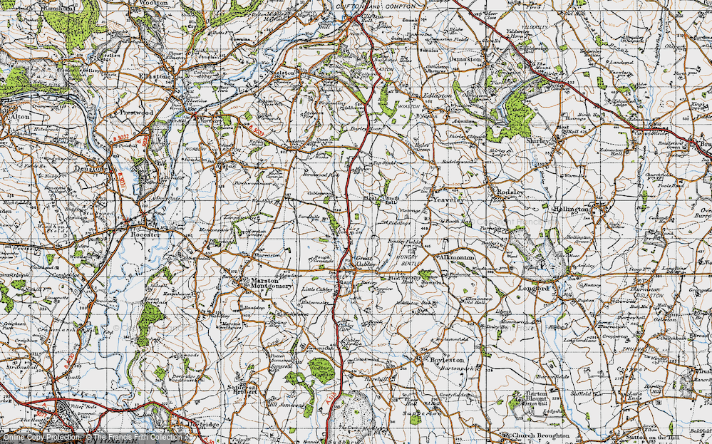Old Map of Cubley Common, 1946 in 1946