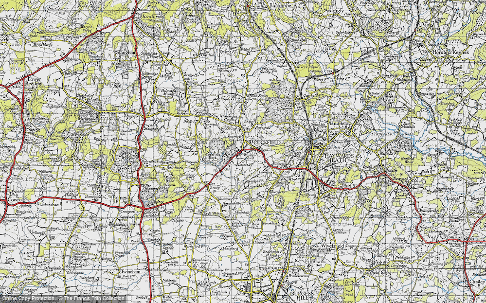 Old Map of Cuckfield, 1940 in 1940