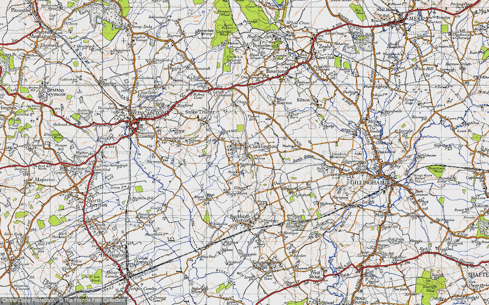 Old Map of Historic Map covering Quarr in 1945