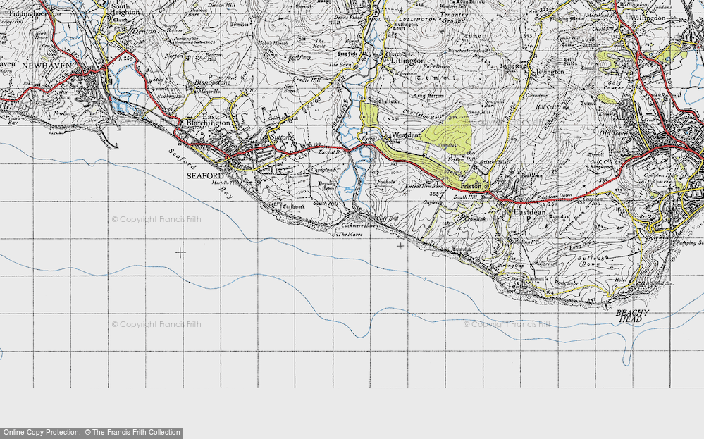Old Map of Cuckmere Haven, 1940 in 1940