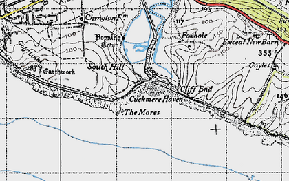 Old map of Cuckmere Haven in 1940