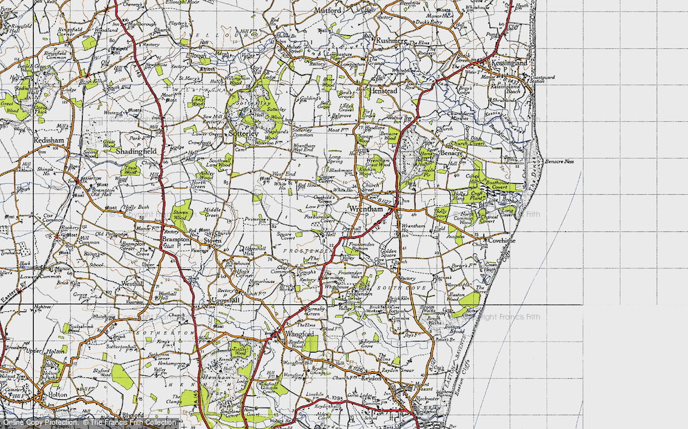 Old Map of Cuckold's Green, 1946 in 1946