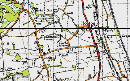 Old map of Cuckoo Green in 1946