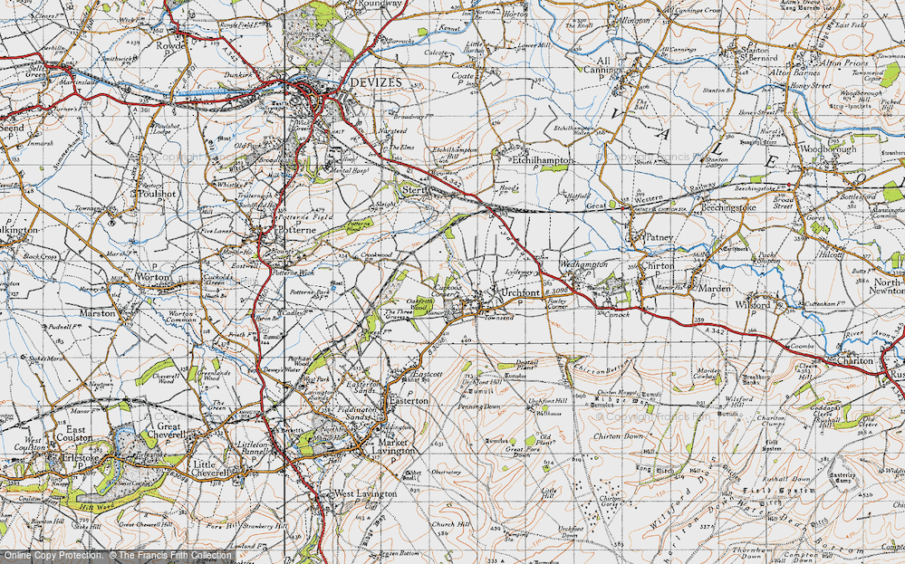 Old Map of Cuckoo's Corner, 1940 in 1940