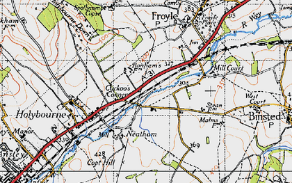 Old map of Cuckoo's Corner in 1940