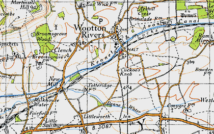 Old map of Cuckoo's Knob in 1940
