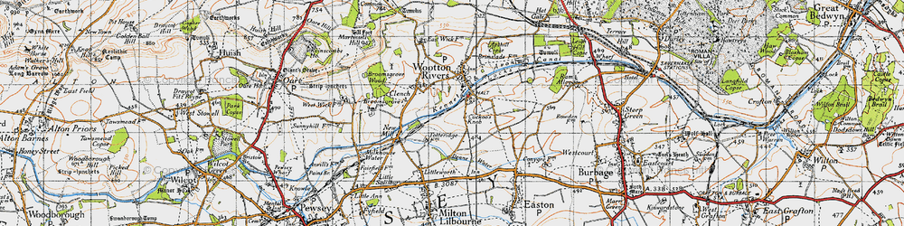 Old map of Cuckoo's Knob in 1940