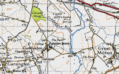 Old map of Cuddesdon in 1947