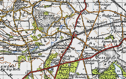 Old map of Cuddington in 1947