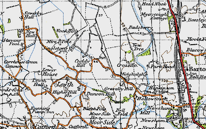 Old map of Bell Fold in 1947