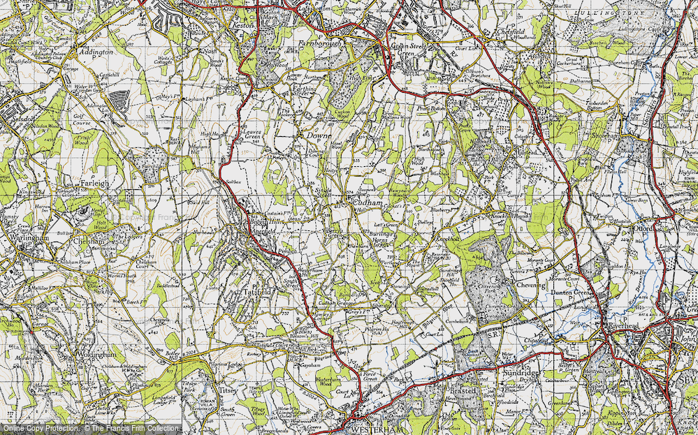 Old Map of Cudham, 1946 in 1946