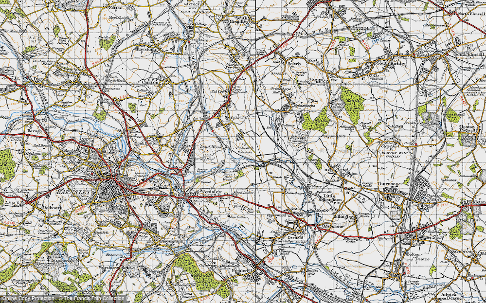 Old Map of Cudworth Common, 1947 in 1947