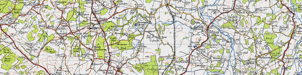 Old map of Cufaude in 1945