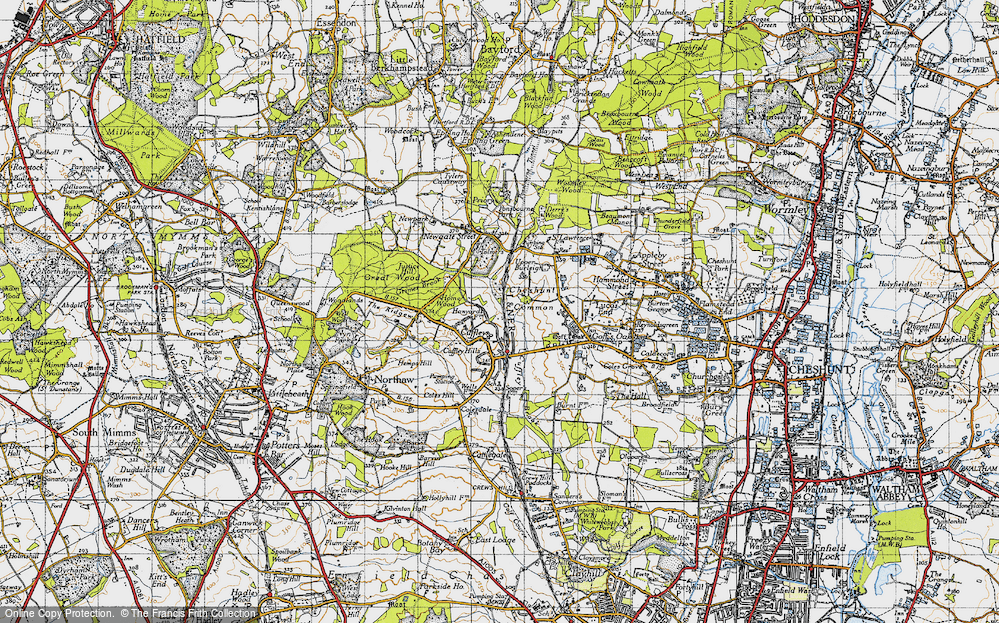 Old Map of Cuffley, 1946 in 1946
