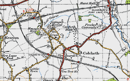 Old map of Culcheth in 1947