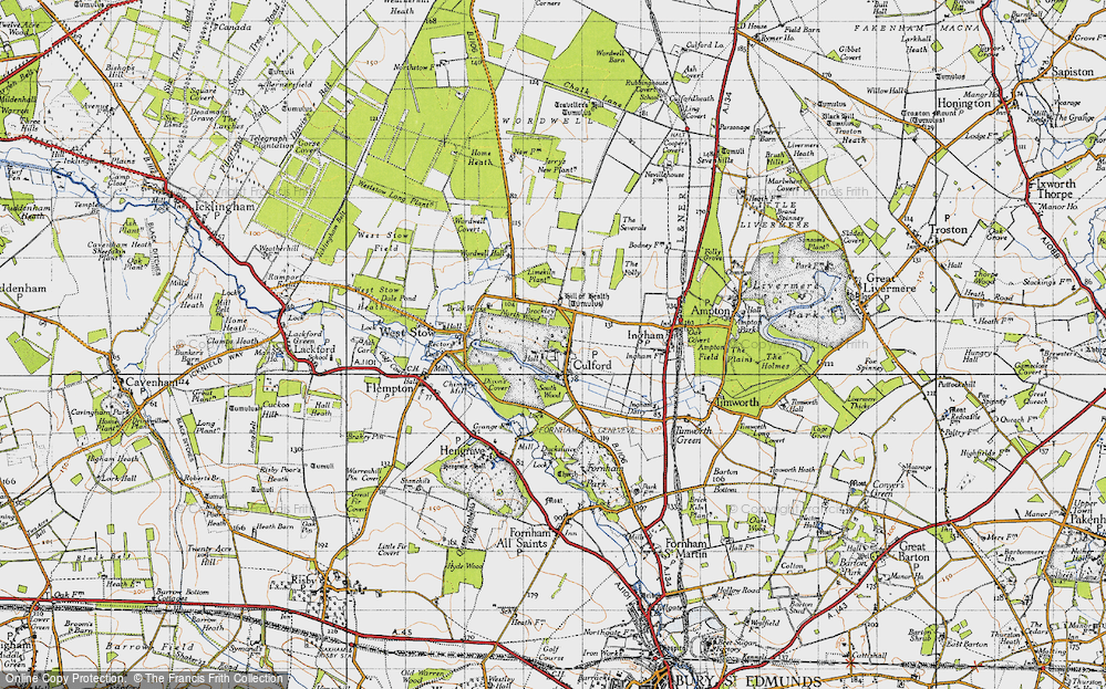 Old Map of Culford, 1946 in 1946