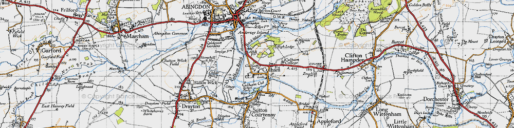 Old map of Culham in 1947