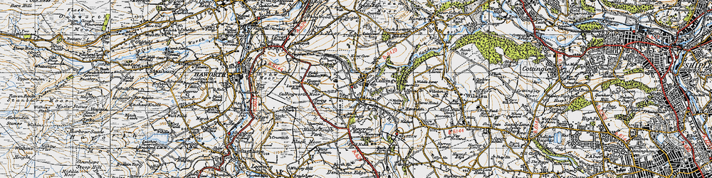 Old map of Cullingworth in 1947