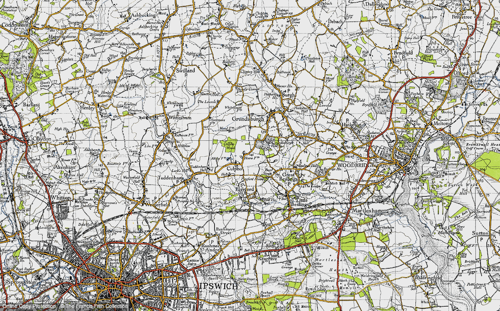 Old Map of Culpho, 1946 in 1946