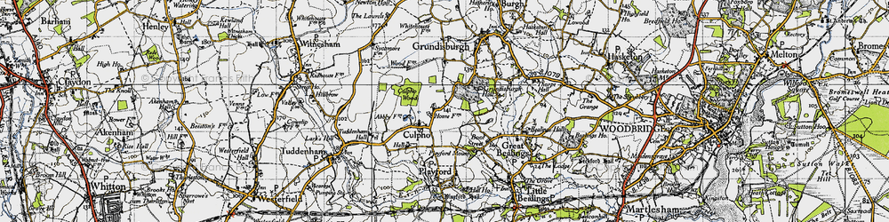 Old map of Culpho in 1946