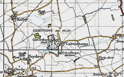 Old map of Culverthorpe in 1946