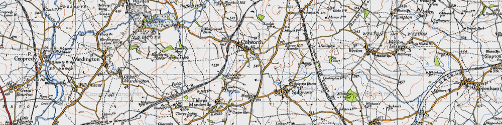 Old map of Culworth in 1946