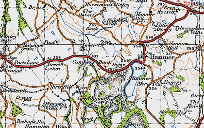 Old map of Cumber's Bank in 1947