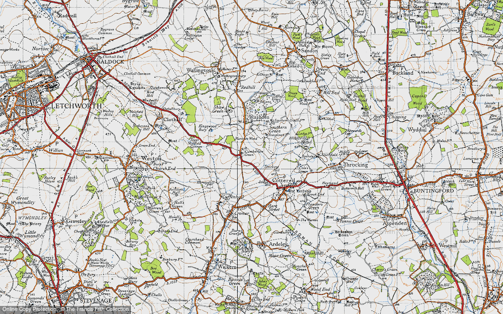 Old Map of Cumberlow Green, 1946 in 1946