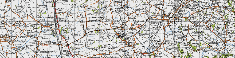 Old map of Cumeragh Village in 1947