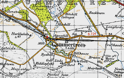Old map of Barrasgate in 1947