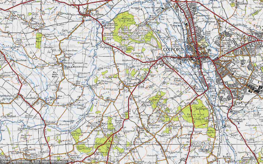 Old Map of Cumnor, 1947 in 1947