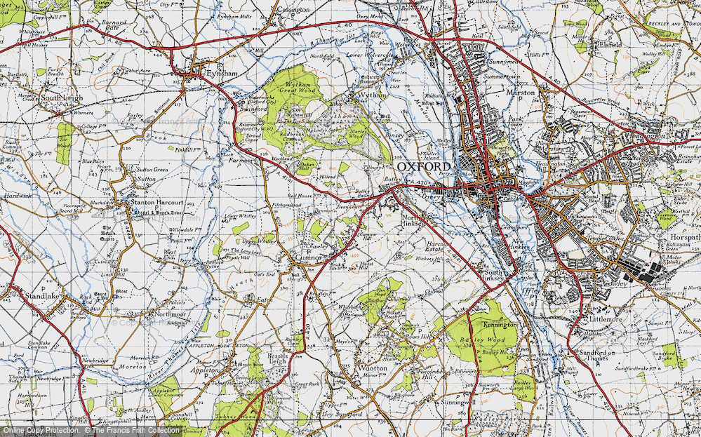Old Map of Cumnor Hill, 1947 in 1947