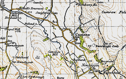 Old map of Cumrew in 1947