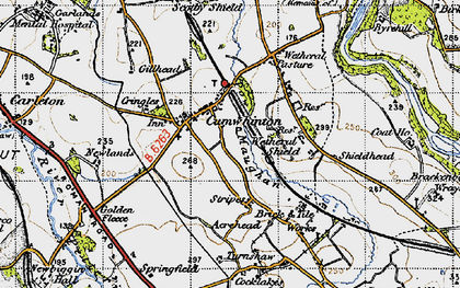 Old map of Cocklakes in 1947