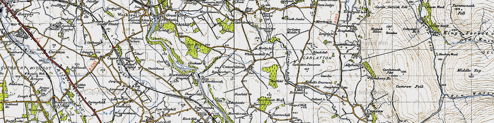 Old map of Brackenbank in 1947