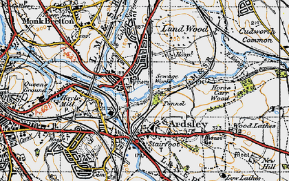 Old map of Cundy Cross in 1947