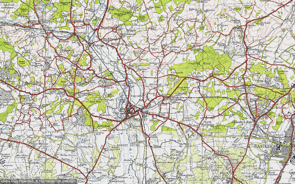 Old Map of Cupernham, 1945 in 1945