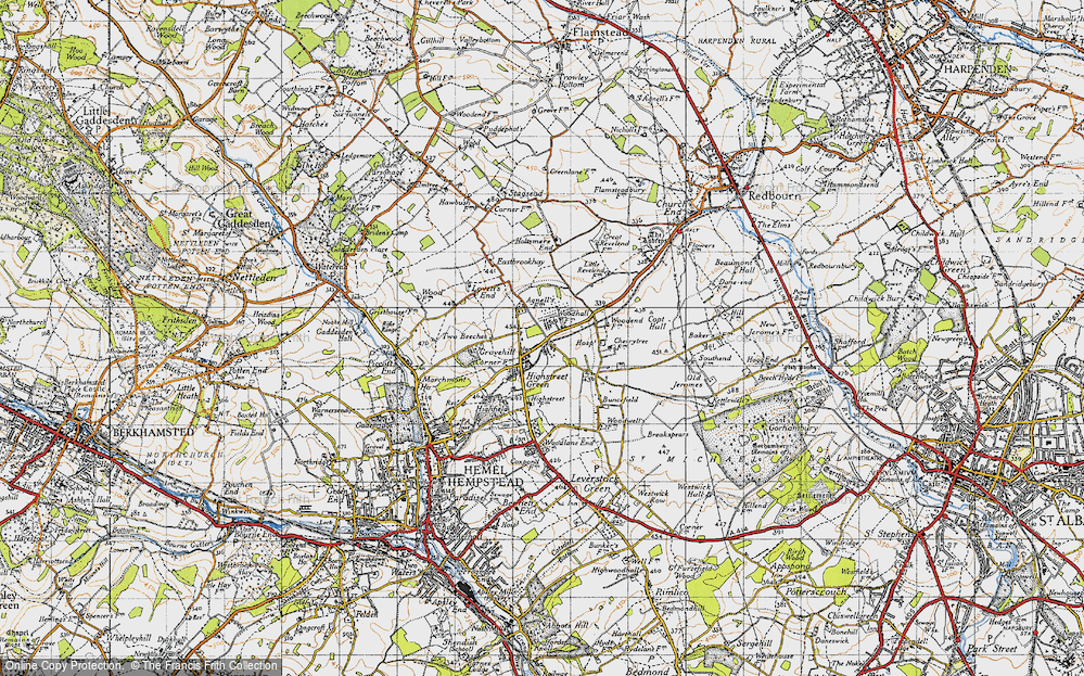 Old Map of Cupid Green, 1946 in 1946