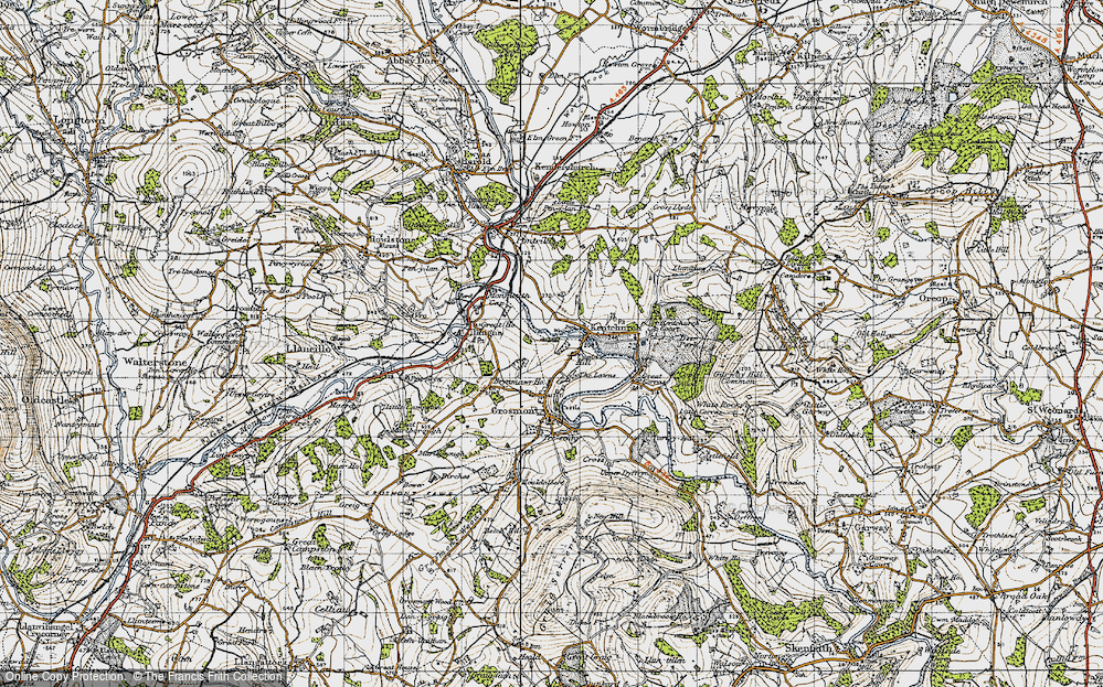 Old Map of Cupid's Hill, 1947 in 1947