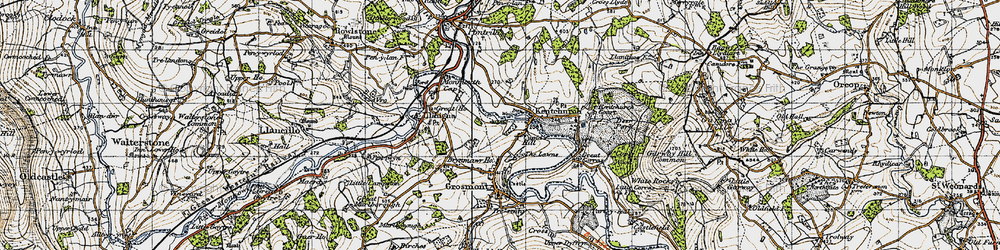 Old map of Cupid's Hill in 1947
