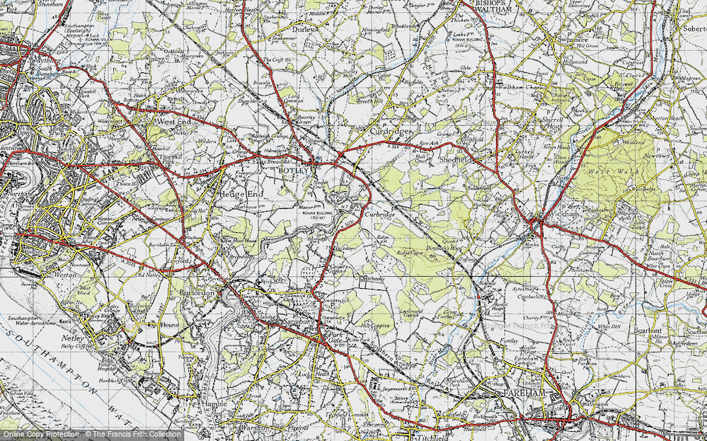 Old Map of Curbridge, 1945 in 1945