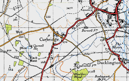 Old map of Curbridge in 1946