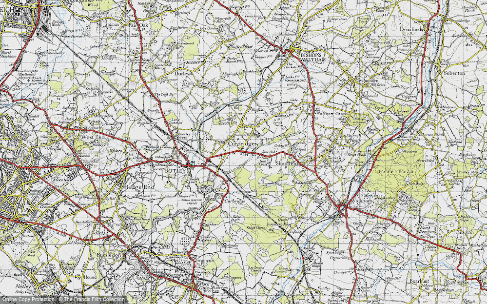 Old Map of Curdridge, 1945 in 1945