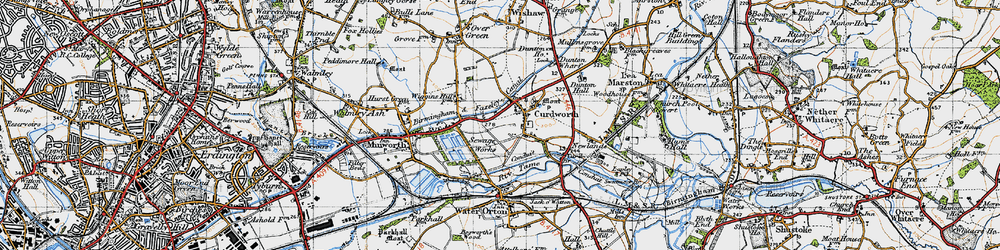 Old map of Curdworth in 1946
