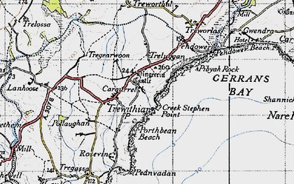 Old map of Curgurrell in 1946