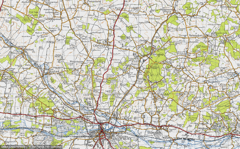 Old Map of Curridge, 1945 in 1945