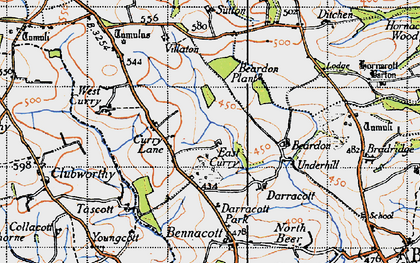 Old map of Beardon Plantn in 1946